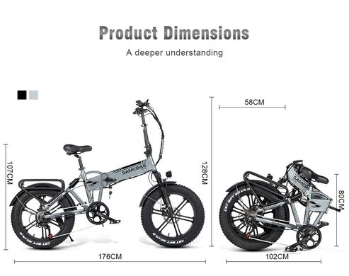 Электровелосипед SAMEBIKE XWXL09 - 20" | Black