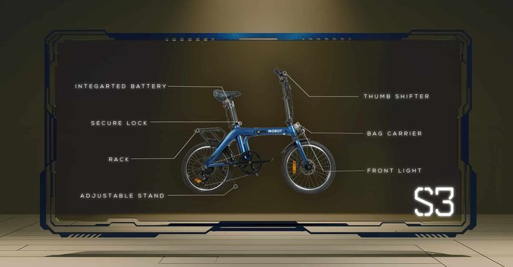 Електровелосипед MOBOT S3 - 20" | Navy - Blue